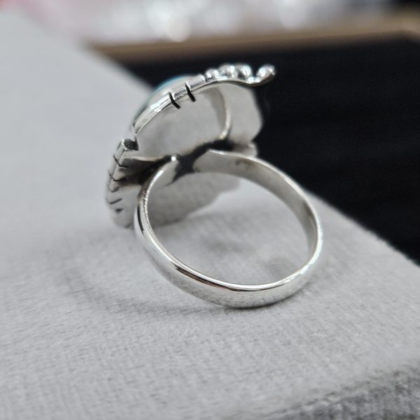 Southwest Bumble Bee Jasper Size US 8 925 Sterling Silver Ring (RS105-413) - Image 2