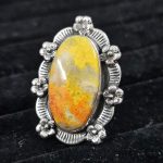Southwest Bumble Bee Jasper Size US 10 925 Sterling Silver Ring (RS105-422)