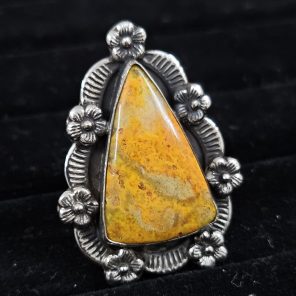 Southwest Bumble Bee Jasper Size US 6 925 Sterling Silver Ring (RS105-404)