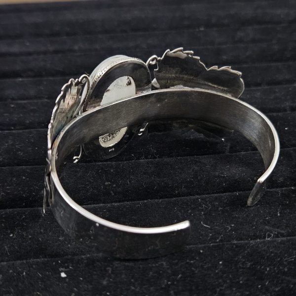 Rainbow Moonstone Southwest Style 925 Sterling Silver Cuff Bangle (RSB2-156) - Image 3