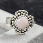 Pink Opal Dainty 925 Sterling Silver Ring (RS27-18)
