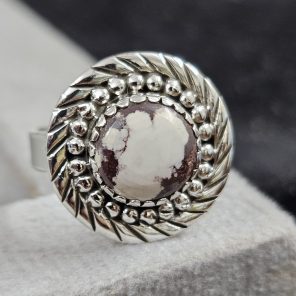 Wild Horse Jasper Dainty 925 Sterling Silver Ring (RS27-32)