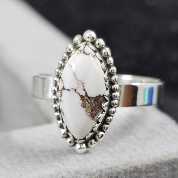 Wild Horse Jasper Dainty 925 Sterling Silver Ring (RS27-30)