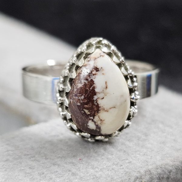 Wild Horse Jasper Dainty 925 Sterling Silver Ring (RS27-29)