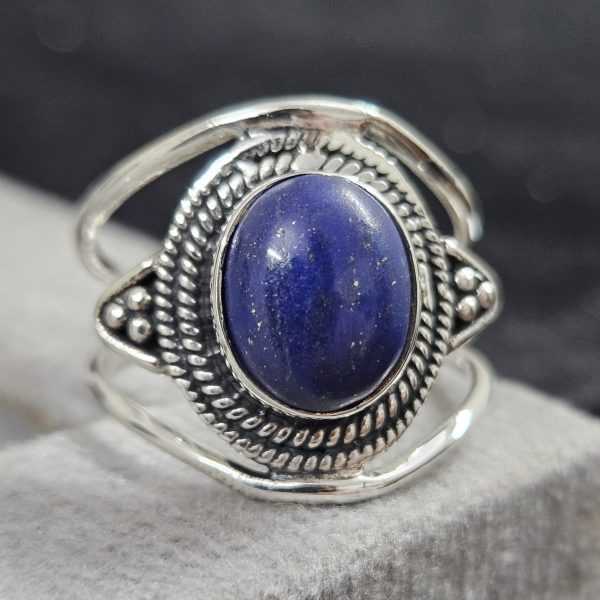 Lapis Lazuli 925 Sterling Silver Ring (REXT76-1)