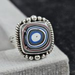 Fordite Size US 7 925 Sterling Silver Ring (REXT44-13)