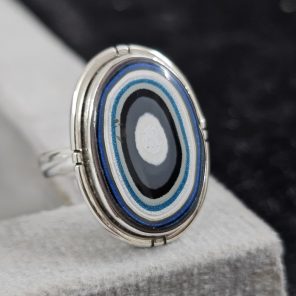 Fordite Size US 7 925 Sterling Silver Ring (REXT44-21)