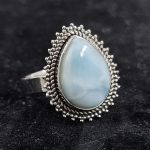 Larimar 925 Sterling Silver Ring (REXT15-7)