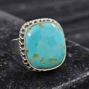 Arizona Turquoise 925 Sterling Silver Ring (REXT30-74)