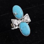 Arizona Turquoise 925 Sterling Silver Ring (REXT30-67)