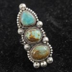 Kingman Turquoise Southwest Style Size US 6 925 Sterling Silver Ring (REXT46-115)