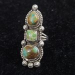 Kingman Turquoise Southwest Style Size US 6 925 Sterling Silver Ring (REXT46-116)