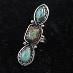 Kingman Turquoise Southwest Style Size US 7 925 Sterling Silver Ring (REXT46-125)