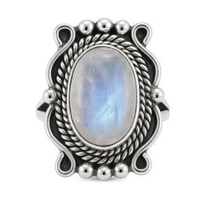 Southwest Moonstone Silver Ring