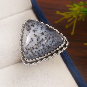 Dendratic Opal Size US 11 925 Sterling Silver Ring (REXT76-22)
