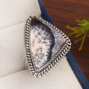 Dendratic Opal Size US 11 925 Sterling Silver Ring (REXT76-25)