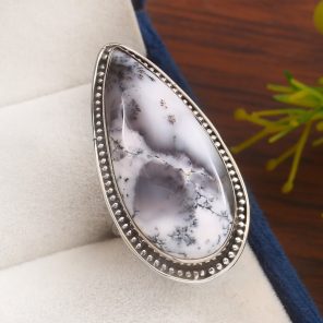 Dendratic Opal Size US 5 925 Sterling Silver Ring (REXT76-33)