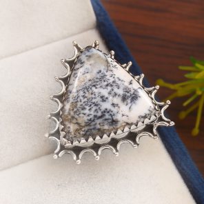 Dendratic Opal Size US 7 925 Sterling Silver Ring (REXT76-8)