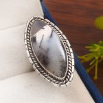 Dendratic Opal Size US 5 925 Sterling Silver Ring (REXT76-34)