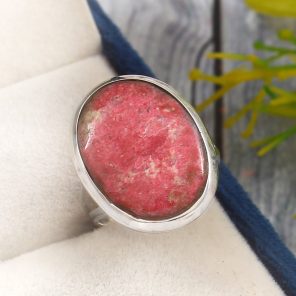 Thulite Size US 6 925 Sterling Silver Ring (RS65-11)