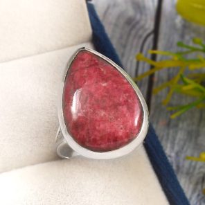 Thulite Size US 9 925 Sterling Silver Ring (RS65-19)