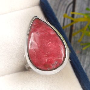 Thulite Size US 6 925 Sterling Silver Ring (RS65-13)