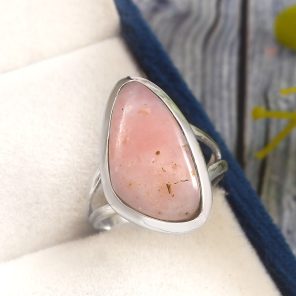 Pink Opal Size US 5 925 Sterling Silver Ring (RS65-25)