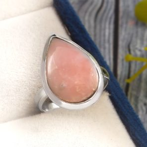 Pink Opal Size US 5 925 Sterling Silver Ring (RS65-26)