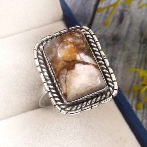 Wild Horse Jasper Size US 12 925 Sterling Silver Ring (REXT67-52)