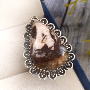 Wild Horse Jasper Size US 7 925 Sterling Silver Ring (REXT67-33)