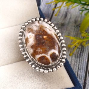 Wild Horse Jasper Size US 9 925 Sterling Silver Ring (REXT67-38)