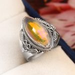 Ethiopian Opal Size US 7 925 Sterling Silver Ring (RS54-171)