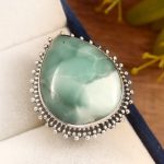 Flint Larimar Size US 12 925 Sterling Silver Ring (REXT19-49)