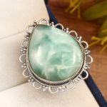 Flint Larimar Size US 11 925 Sterling Silver Ring (REXT19-46)