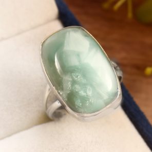 Flint Larimar Size US 11 925 Sterling Silver Ring (REXT19-48)