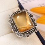 Desert Chalcedony Size US 6 925 Sterling Silver Ring (RS54-167)