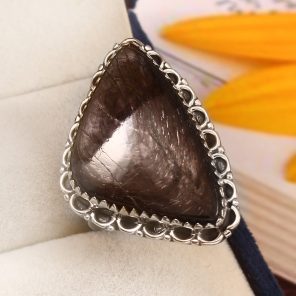 Hypersthene Size US 11 925 Sterling Silver Ring (REXT69-20)
