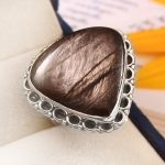 Hypersthene Size US 9 925 Sterling Silver Ring (REXT69-18)
