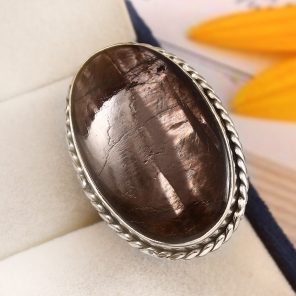 Hypersthene Size US 10 925 Sterling Silver Ring (REXT69-11)