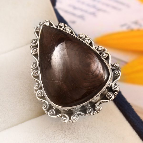 Hypersthene Size US 7 925 Sterling Silver Ring (REXT69-4)