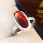 Aurora Opal Size US 9 925 Sterling Silver Ring (RS54-152)
