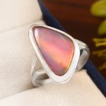 Aurora Opal Size US 8 925 Sterling Silver Ring (RS54-148)