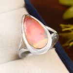 Aurora Opal Size US 8 925 Sterling Silver Ring (RS54-150)