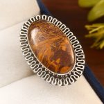 Mariam Jasper Size US 7 925 Sterling Silver Ring (REXT14-117)