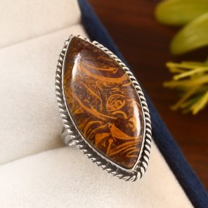 Mariam Jasper Size US 10 925 Sterling Silver Ring (REXT14-127)
