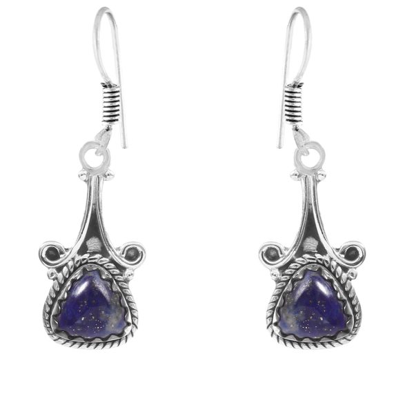 Lapis Lazuli 1.25" 925 Sterling Silver Earring (REXT28-66)