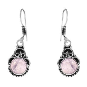 Rainbow Moonstone 1.25" 925 Sterling Silver Earring (REXT28-102)