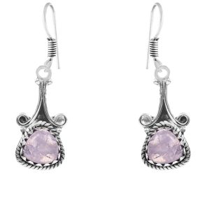 Rainbow Moonstone 1.25" 925 Sterling Silver Earring (REXT28-67)