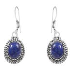 Lapis Lazuli 1.25" 925 Sterling Silver Earring (REXT28-73)