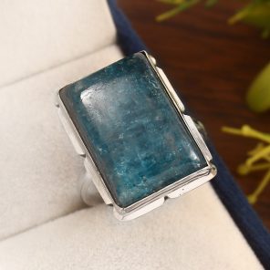 Apatite Size US 12 925 Sterling Silver Ring (REXT36-77)